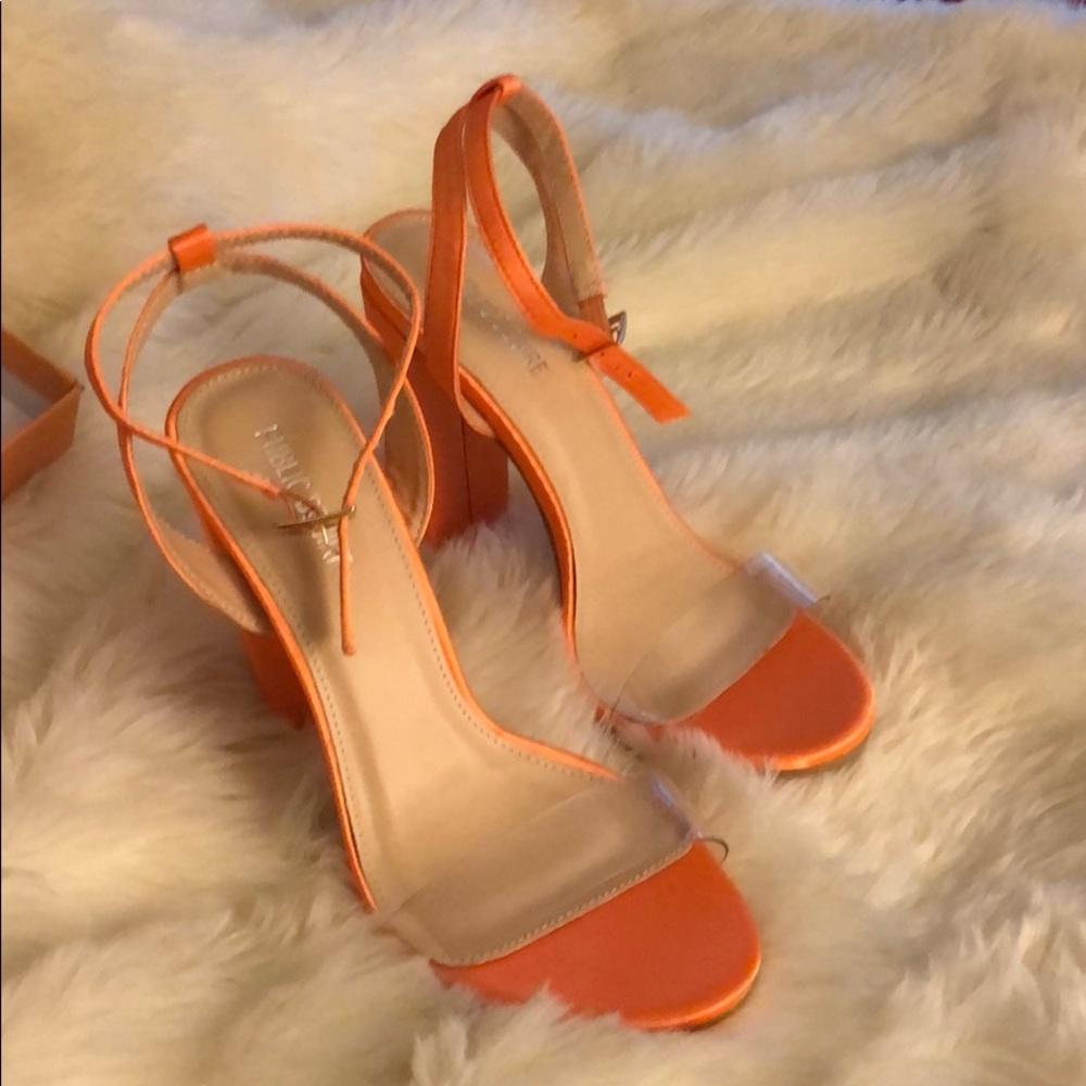 Public desire orange  heels